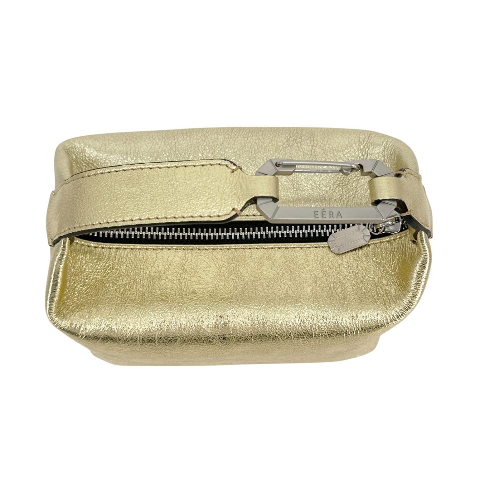 Eera Metallic Moon Bag In Laminated Gold — image 5 of 8